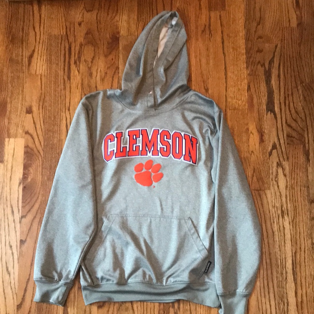CI Sport Mens Clemson Tiger Paw Gray Sweatshirt Size S Hoodie EUC